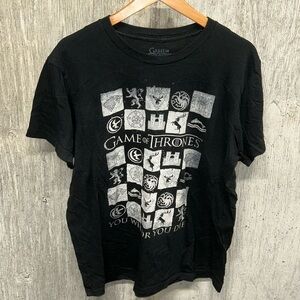 Game Of Thrones You Win Or You Die Black Short Sleeve T-shirt- Medium
